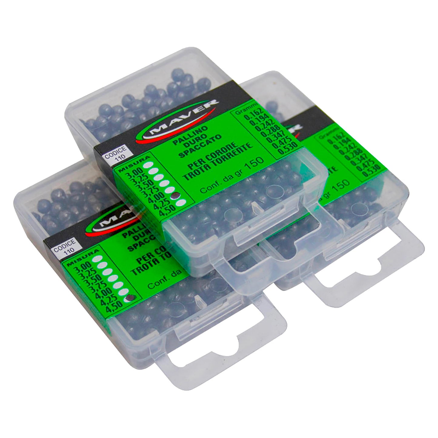 Pallini Duri Spaccati – Piombo