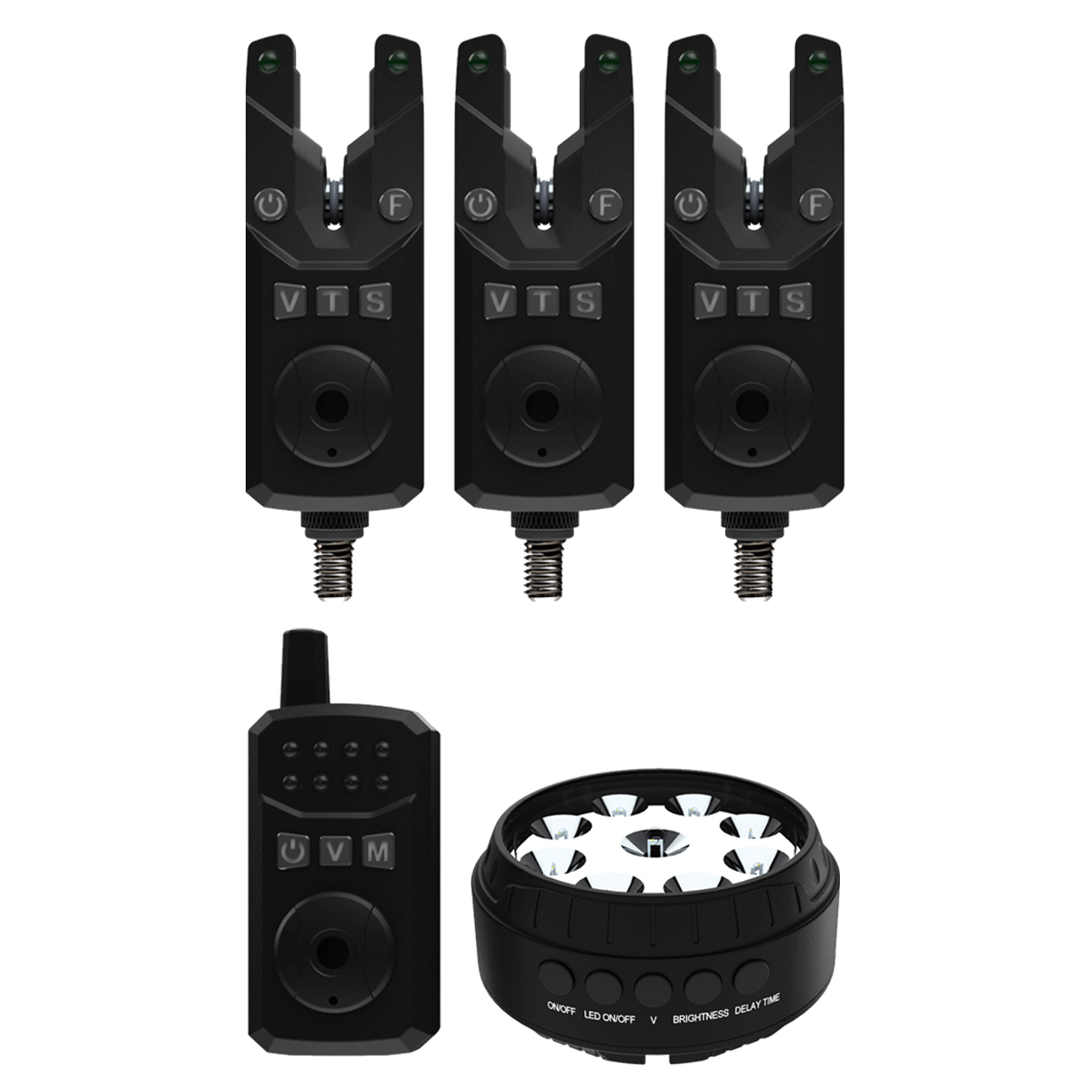 SKS2 BITE ALARMS 3+1 + BIVVY LAMP