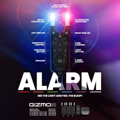 GIZMO2 BITE ALARMS SET 3 + 1 + BIVVY LAMP