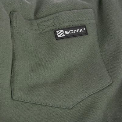 GREEN FLEECE SHORTS