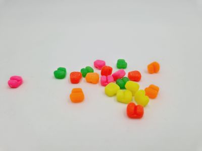 MINI SWEETCORN HAIR STOPS - MIXED FLUO COLORS