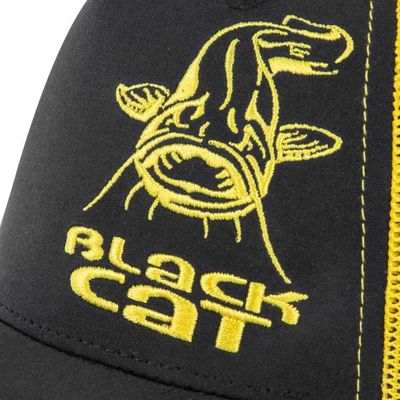 CAPPELLO BLACK AND YELLOW TRUCKER CAP