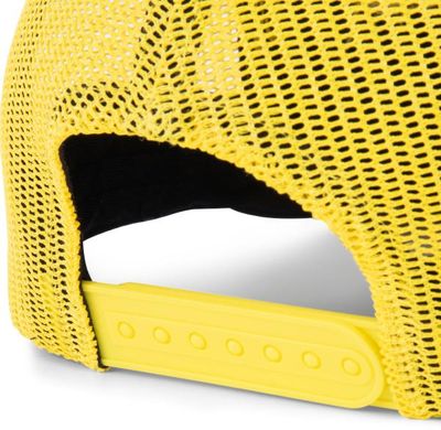 CAPPELLO BLACK AND YELLOW TRUCKER CAP