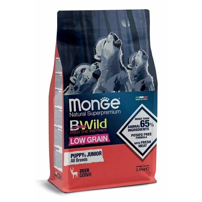 Monge BWild Puppy & Junior Cervo – Cibo Grain Free per Cuccioli di Tutte le Taglie | Tancho‑Shop