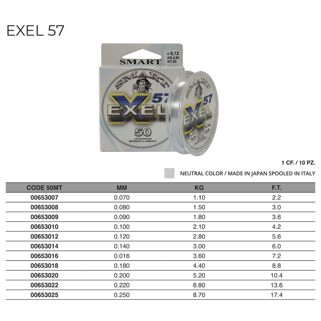 Monofilo Exel 57 50m