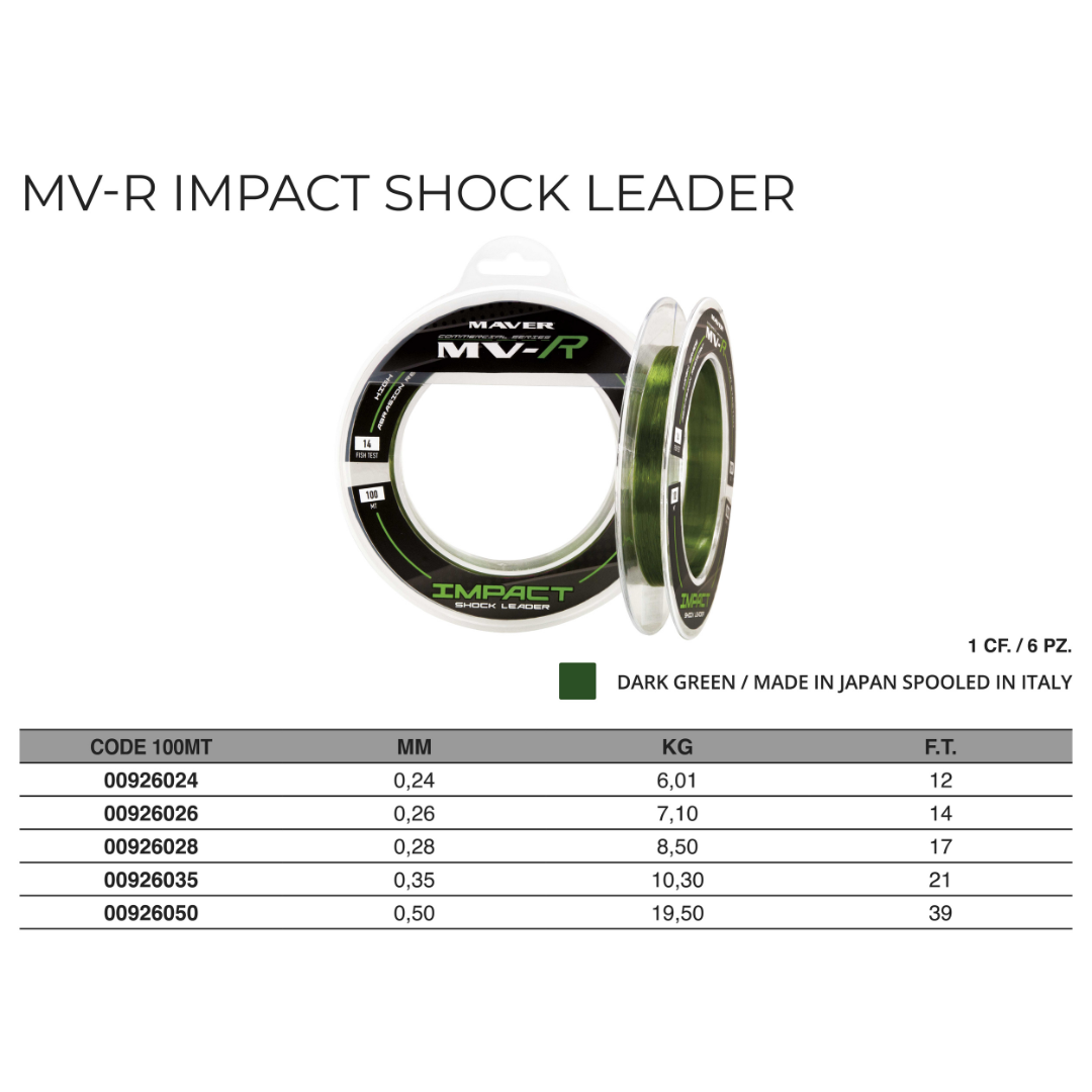 MV-R Shock Leader 100m monofilament