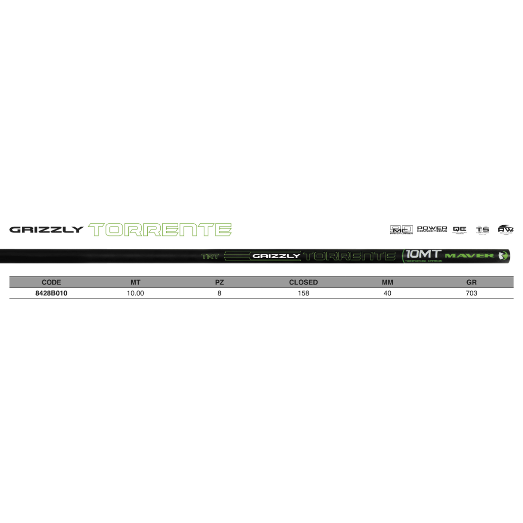 Grizzly Torrente 10m senza Anelli – Canna Trota Torrente