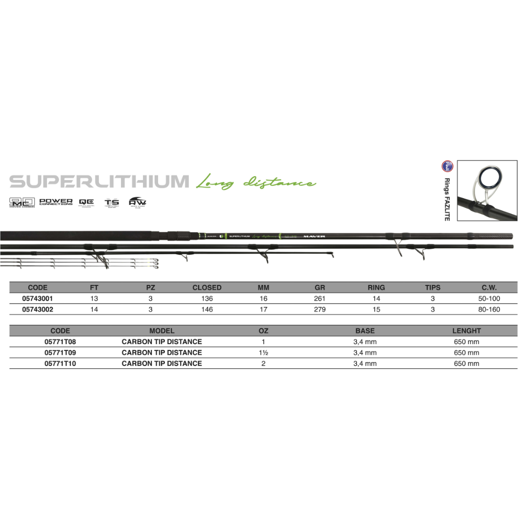 SUPERLITHIUM LONG FEEDER DISTANCE CON ANELLI – CANNA FEEDER