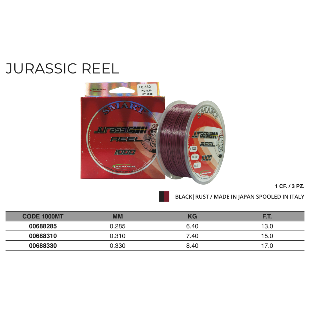 MONOFILO JURASSIC REEL 1000M