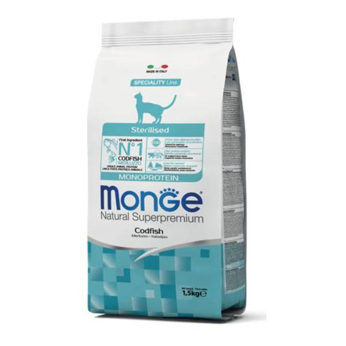 Monge Natural Superpremium Sterilized Cat Adult with Cod