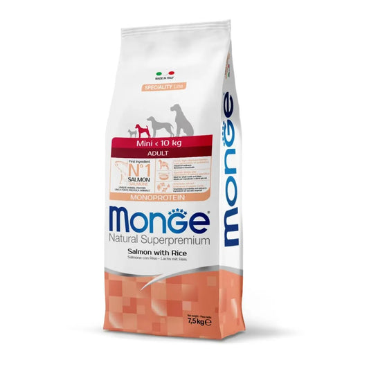 Monge Adult Mini Salmone â Cibo Completo per Cani Taglia Piccola