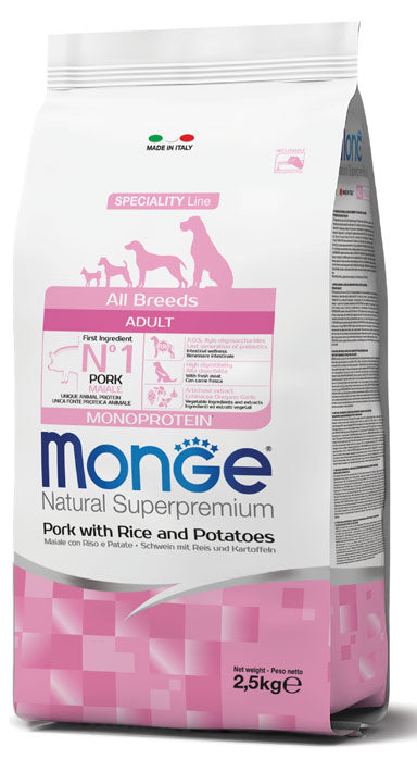 All Breeds Adult maiale, riso e patate