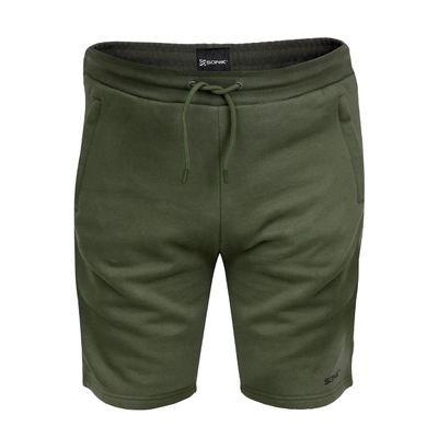 GREEN FLEECE SHORTS