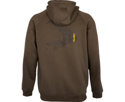 HOODIE MET SAMENGESTELDE RITS (BRUIN)