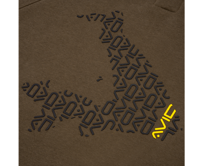 HOODIE MET SAMENGESTELDE RITS (BRUIN)