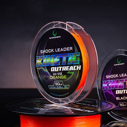 KINETIC OUTREACH SHOCK LEADERS - 50lb 50m Orange 0.26mm