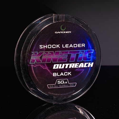 KINETIC OUTREACH SHOCK LEADERS - 50lb  50m  Black\t0.26mm