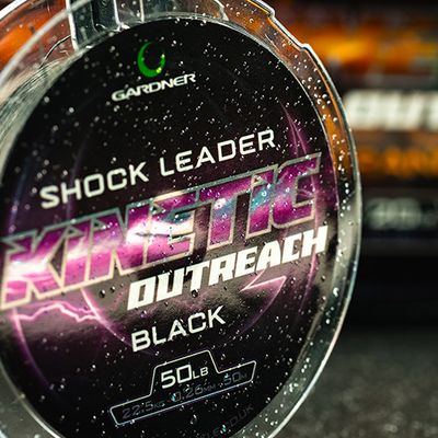 KINETIC OUTREACH SHOCK LEADERS - 50lb  50m  Black\t0.26mm