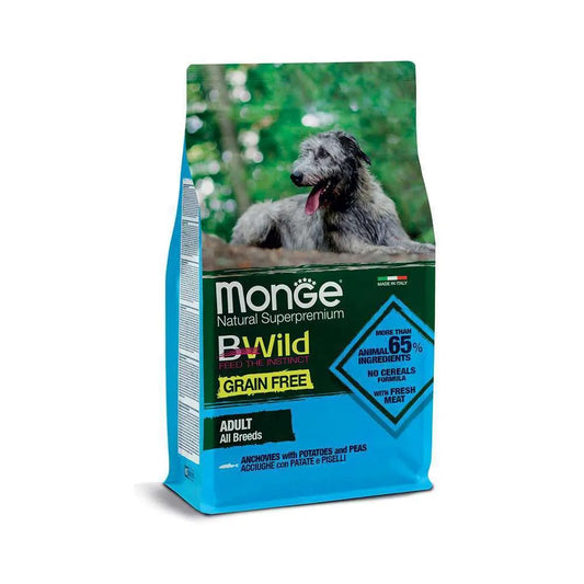Monge All Breeds Adult Acciughe con Patate e Piselli – Cibo Grain Free per Cani di Tutte le Taglie | Tancho‑Shop
