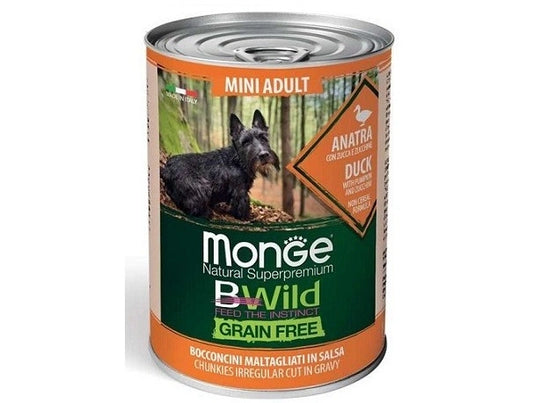 Monge BWild Mini Adult Anatra con Zucca e Zucchine – Cibo Grain Free per Cani di Piccola Taglia | Tancho‑Shop