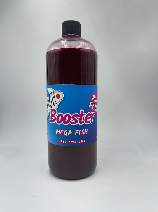 Booster Mega Fish Pink Fluo 1L – Attrattivo Liquido Krill, Fegato e Granchio | Tancho Shop