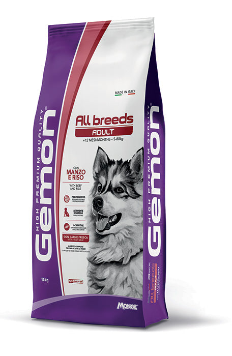Gemon Adult Manzo e Riso – Crocchette Complete per Cani | Tancho shop