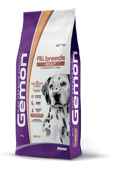 Gemon Adult Salmone e Riso – Crocchette Complete per Cani