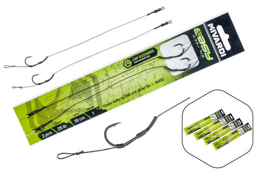 Classic boilie rig Easy with swiwel vel.  black