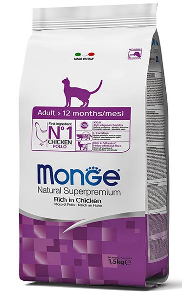 Monge - Adult Pollo da 1.5 Kg Crocchette Gatti Sterilizzati