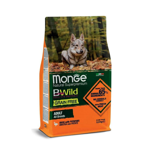 Monge All Breeds Adult Anatra con Patate – Cibo Completo per Cani di Tutte le Taglie | Tancho‑Shop