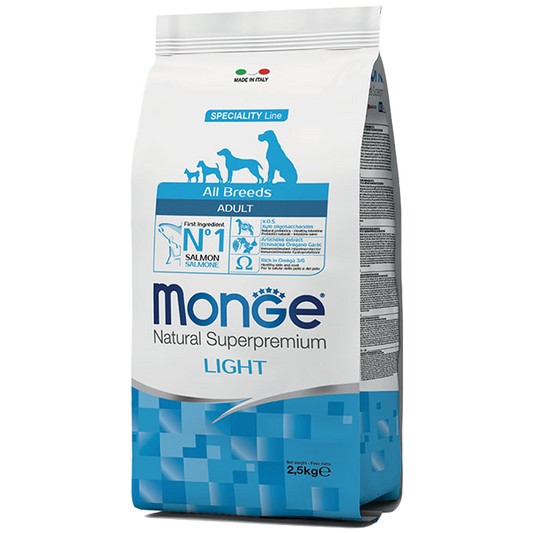 Monge All Breeds Adult Light Salmone con Riso – Cibo Completo per Cani | Tancho‑Shop