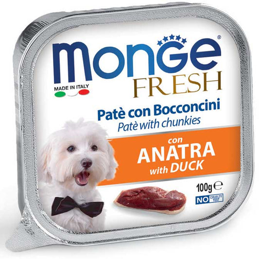 Monge Fresh Anatra 100g – Paté Bocconcini per Cani | Tancho shop