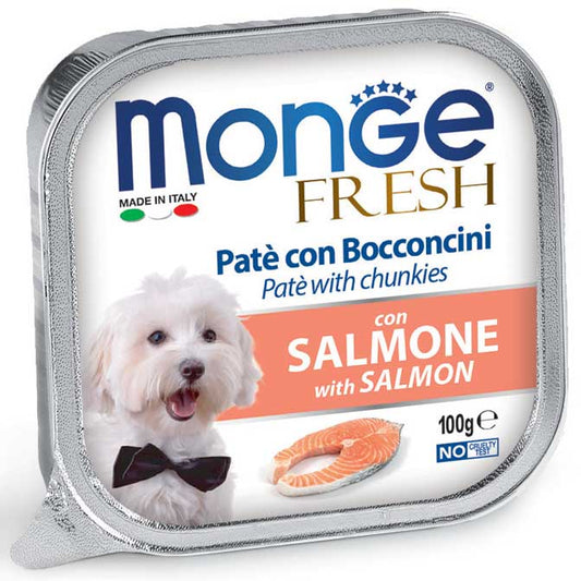 Monge Fresh Salmone 100g – Paté Bocconcini per Cani | Tancho Shop