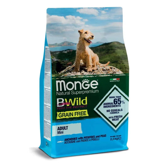 Monge Mini Adult Acciughe con Patate e Piselli – Cibo Grain Free per Cani Piccola Taglia | Tancho‑Shop