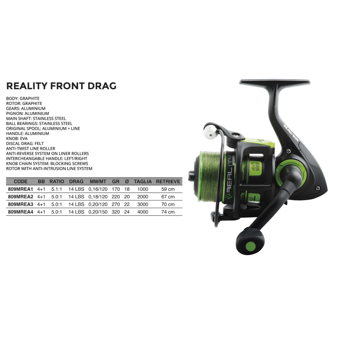 Mulinello Reality Front Drag Reel