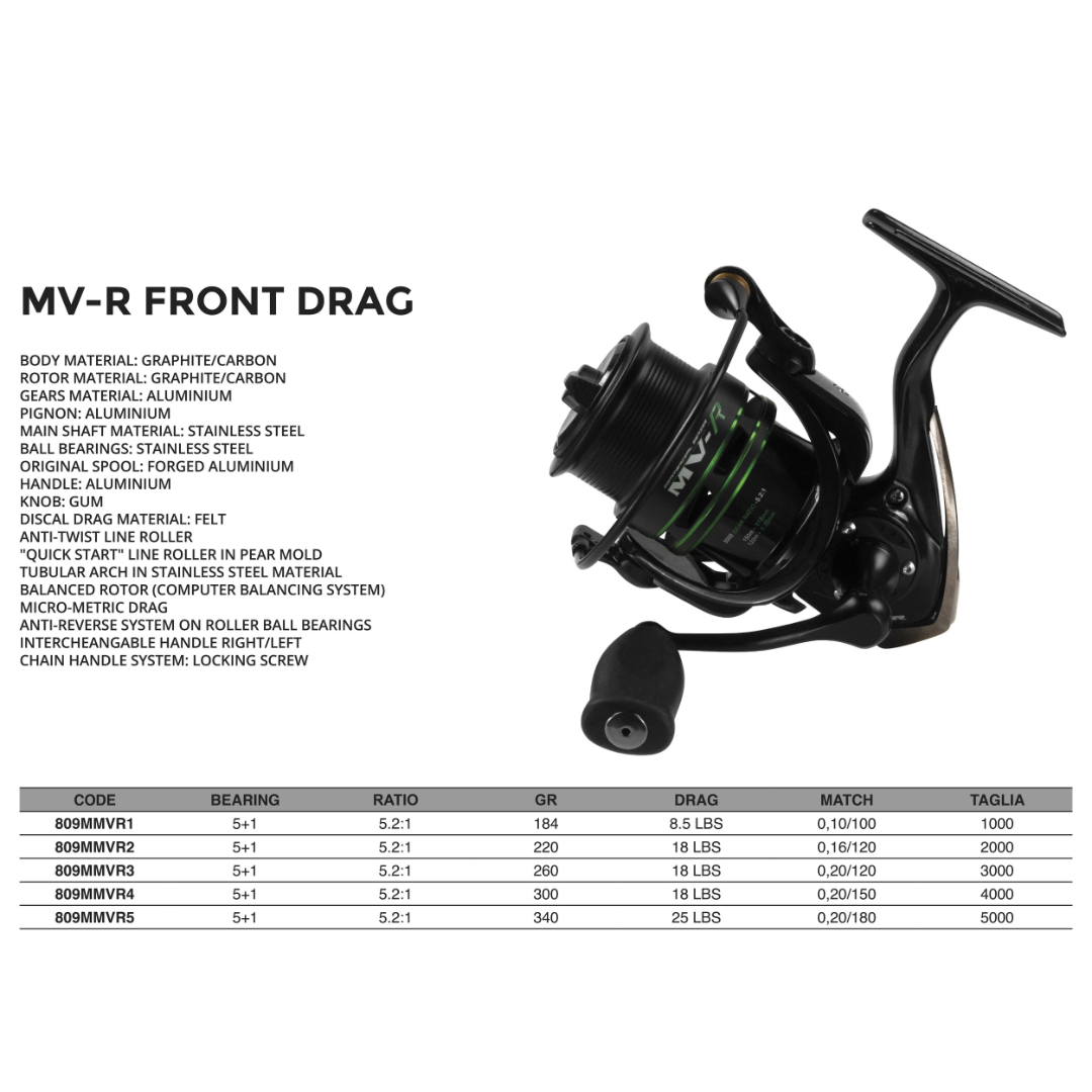 MV-R Front Drag Reel – Mulinello