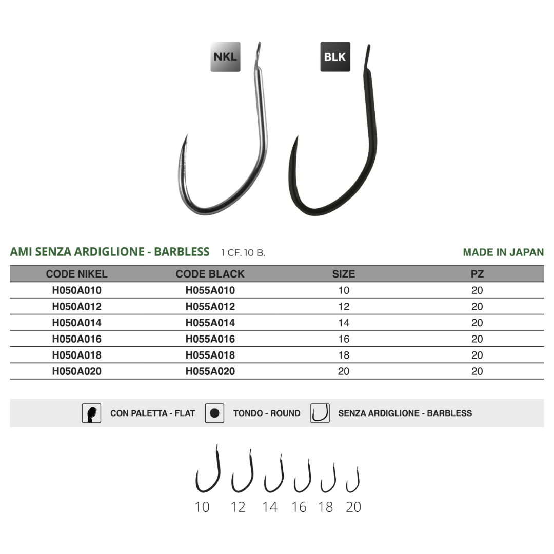 Amo Katana H050 Barbless Nickel