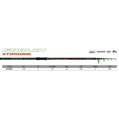 GOBLIN SILURO STURGEON TELE 4.2M – 300G – UNIVERSAL ROD
