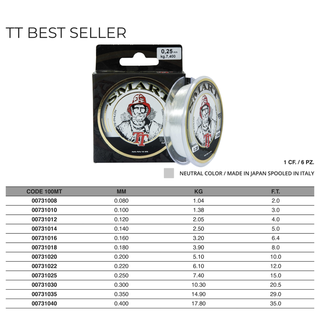 Monofilo Smart TT Best Seller 100m