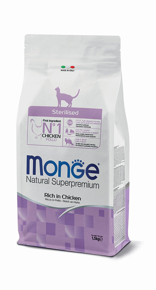 Monge Cat Sterilised 1,5 kg – Cibo per Gatti Sterilizzati Superpremium | Tancho-Shop