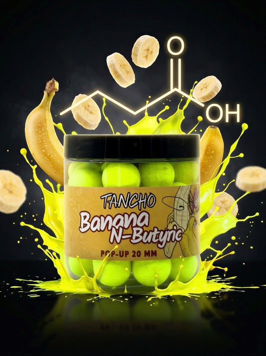 Pop-Up Banana N‑Butyric Fluo - Esca galleggiante ad alta galleggiabilità per Carpfishing | Tancho Shop