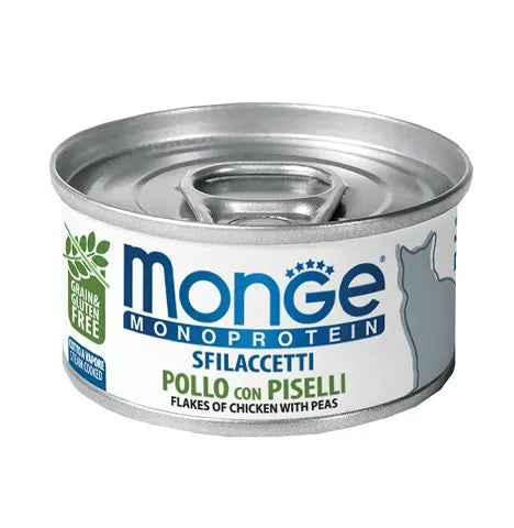Monge chicken strips with peas 