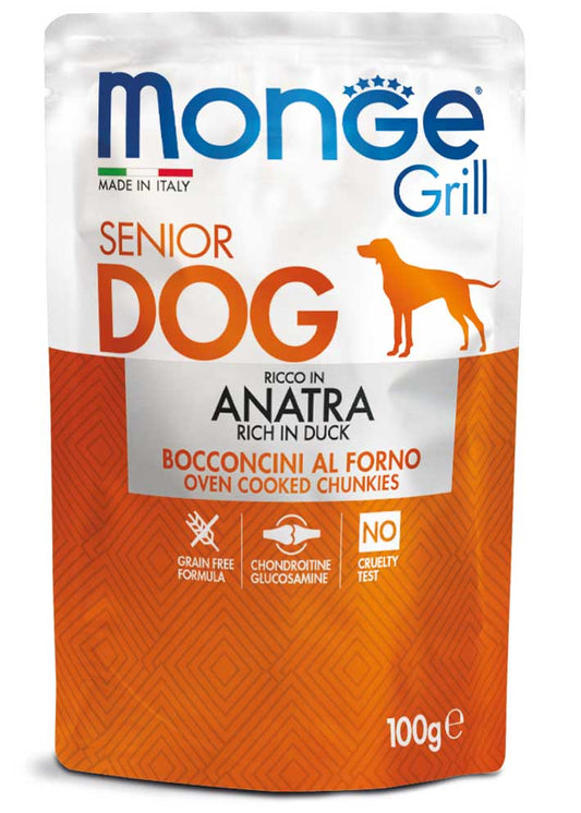 Monge grill buste senior anatra 100gr