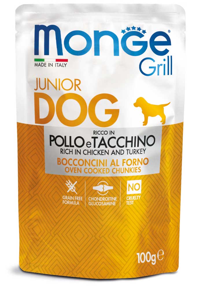 Monge grill buste puppy junior pollo tacchino 100gr