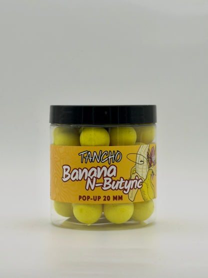 Pop-Up Banana N‑Butyric Fluo - Esca galleggiante ad alta galleggiabilità per Carpfishing | Tancho Shop