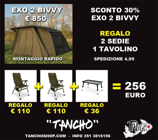 EXO 2 Bivvy + 2 Sedie & Tavolino in Omaggio